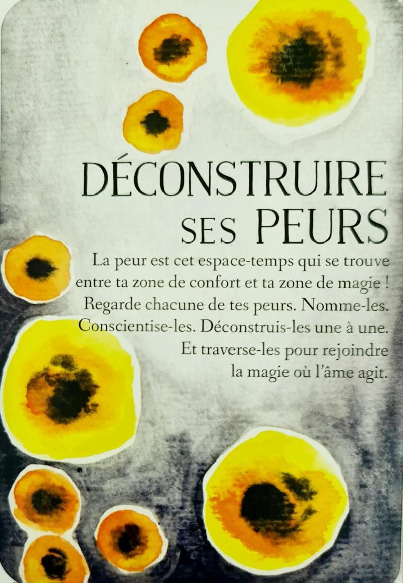 Deconstruire ses peurs l oracle des messages de ton ame de charlotte daynes et les illustrations de celia mel